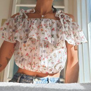 Frilly flower top